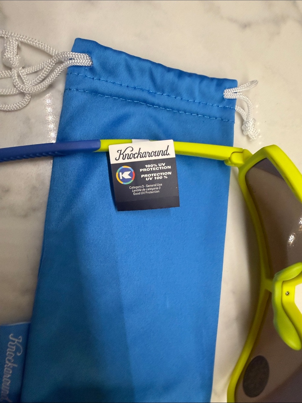 NWT Knockaround Kids Neon Yellow Shield Sunglasses - Picture 6 of 8